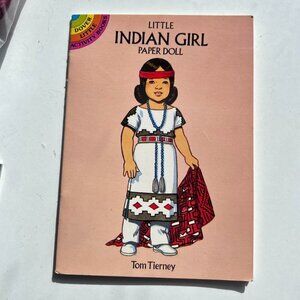 New “Little Indian Girl” Miniature Paper Doll Book by Tom Tierney